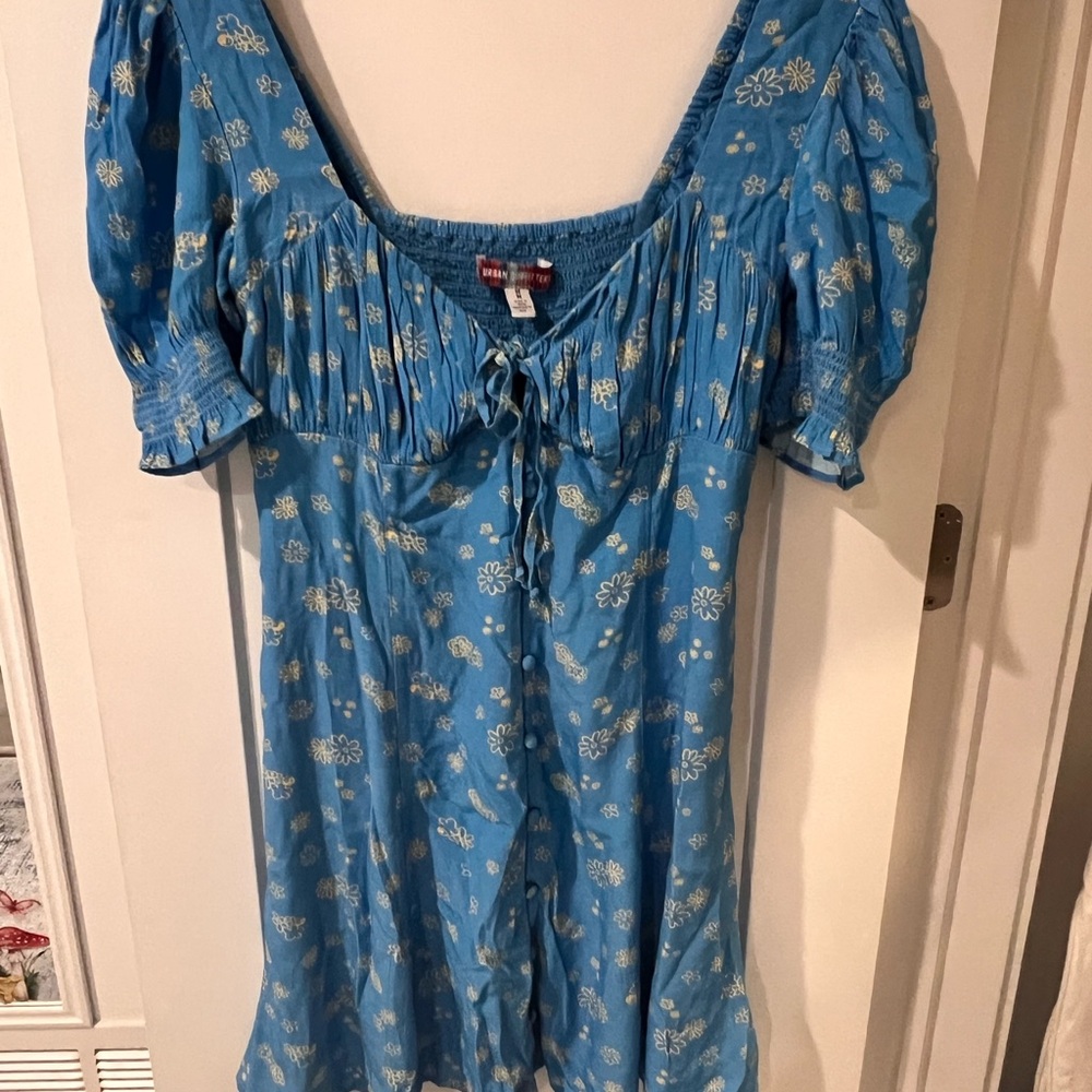 Urban Outfitters Blue Floral Blouse